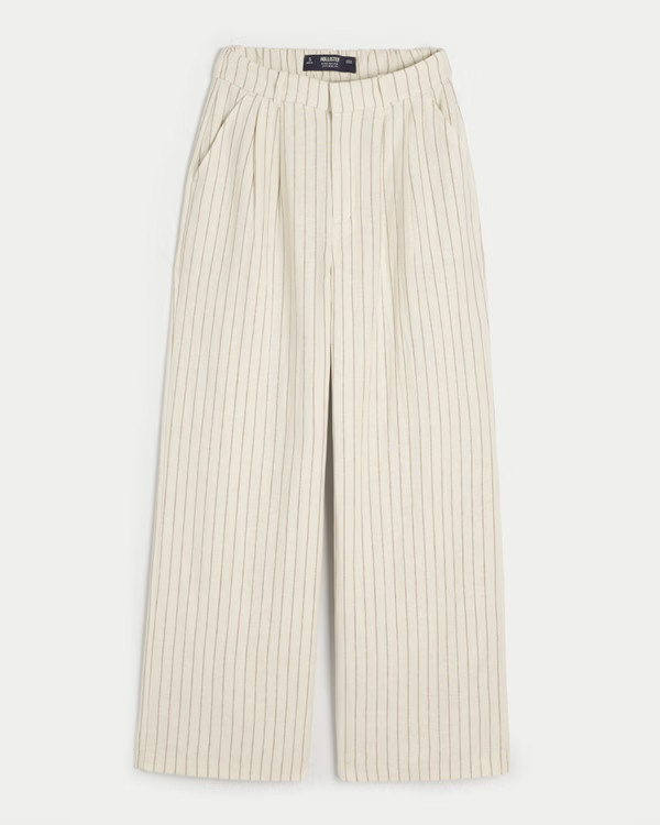 Hollister Livvy Ultra High-Rise Linen Blend Wide-Leg Pants | Hollister (US)