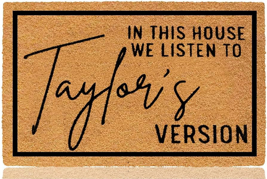 Funny Welcome Doormat for Front Door,in This House We Listen to Taylers Version Doormat 30'' x 17... | Amazon (US)