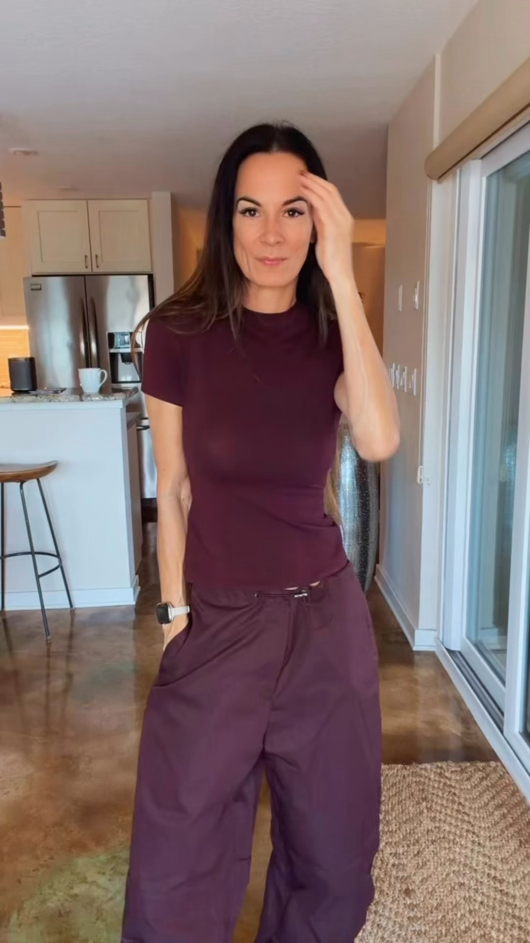 The pants come with a plot twist. 🍷 These burgundy parachute pants have an adjustable waist and hems, plus zip-off lower legs that turn them into Bermuda shorts. Paired with my coordinating tee for an easy monochromatic look. Shop both pieces here! 

@Shopbop #nicolecolee

#LTKdayinmylife #LTKgrwm #LTKootd