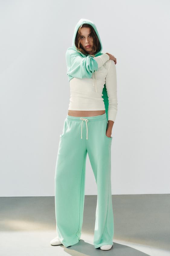 NEON WIDE-LEG TROUSERS | Zara UK