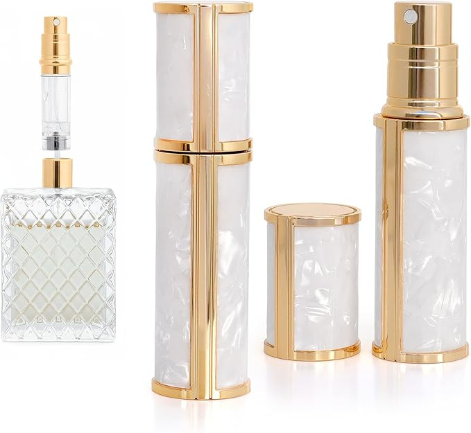Ms Lovely Pearlescent Travel Perfume Atomizer Bottle – 5ml Refillable Mini Spray for Purse, TSA... | Amazon (US)
