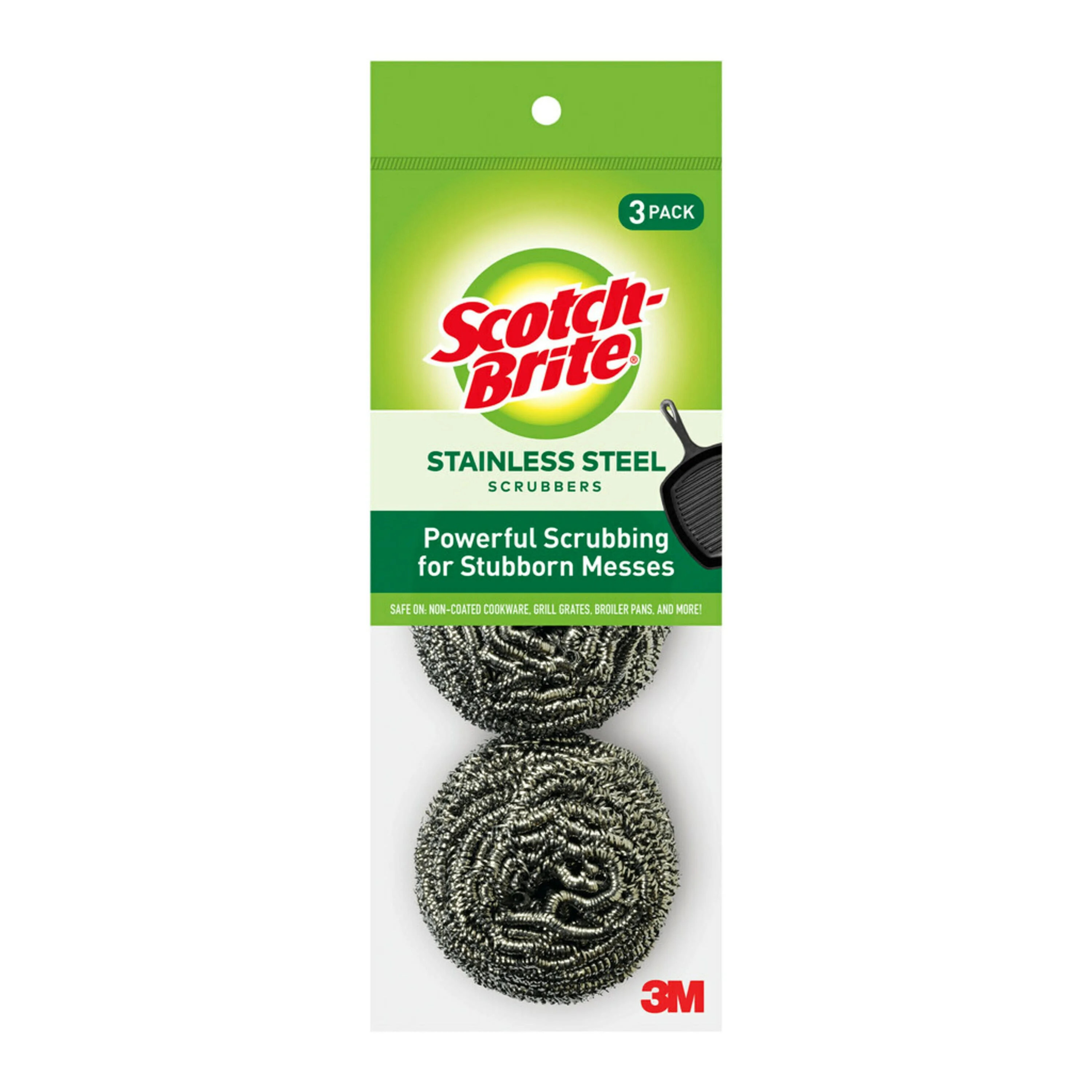 Scotch-Brite Stainless Steel Scrubbers, 3 Scrubbers | Walmart (US)