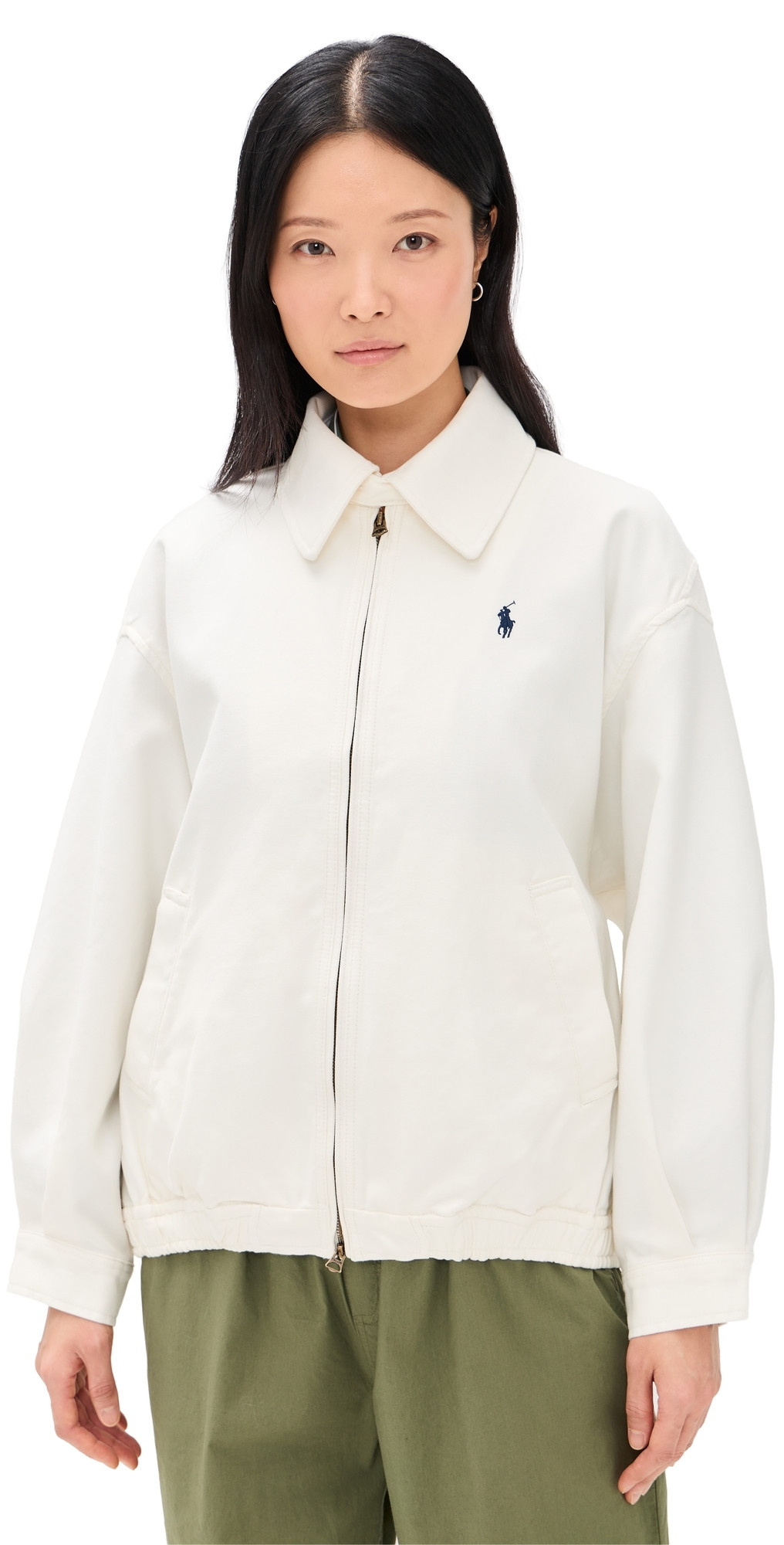 Polo Ralph Lauren Cotton Bomber Jacket Trophy Cream L | Shopbop