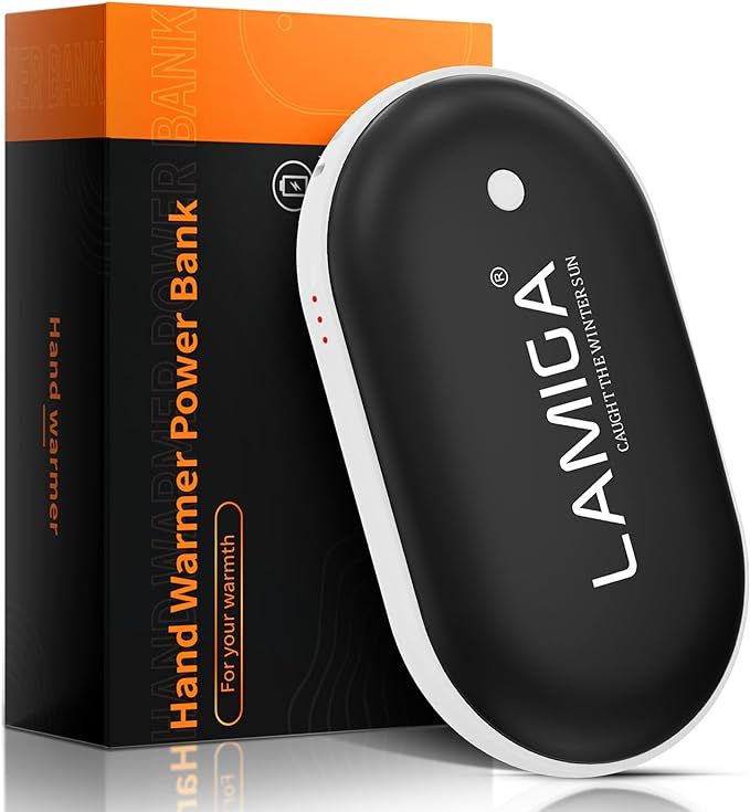 LAMIGA Hand Warmers Rechargeable,Electric Hand Warmer Reusable,5200mAh Portable Powerbank,Hot Han... | Amazon (US)