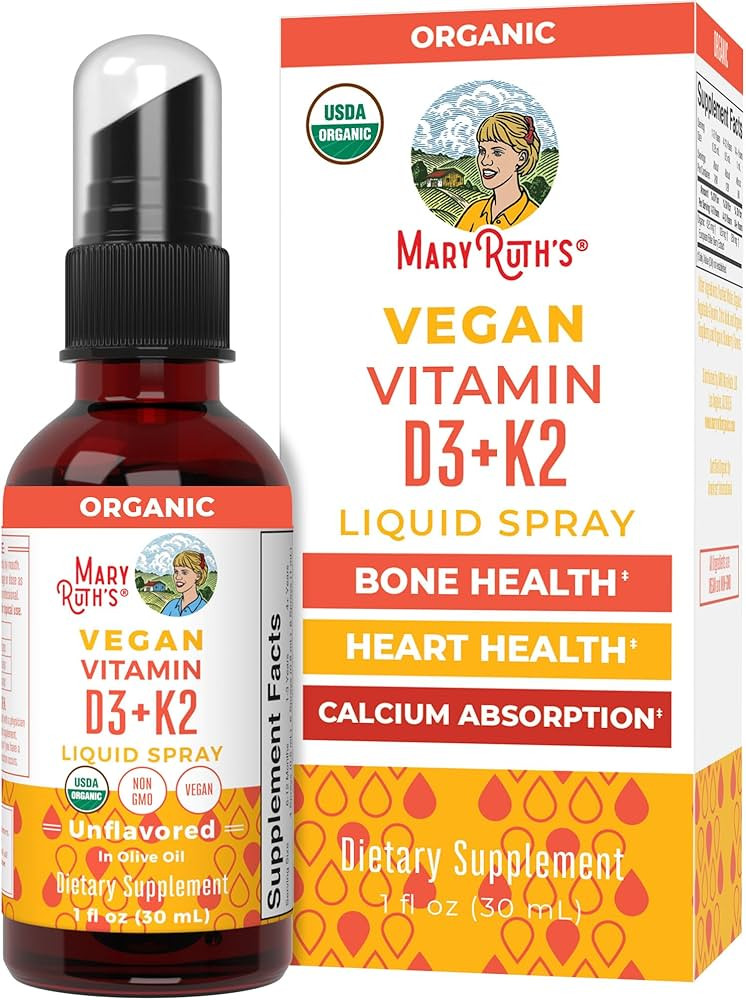 MaryRuth Organics Vitamin D3 K2 Spray, K2 D3 Vitamin Supplement | D3 and K2 Supplements | Adults ... | Amazon (US)