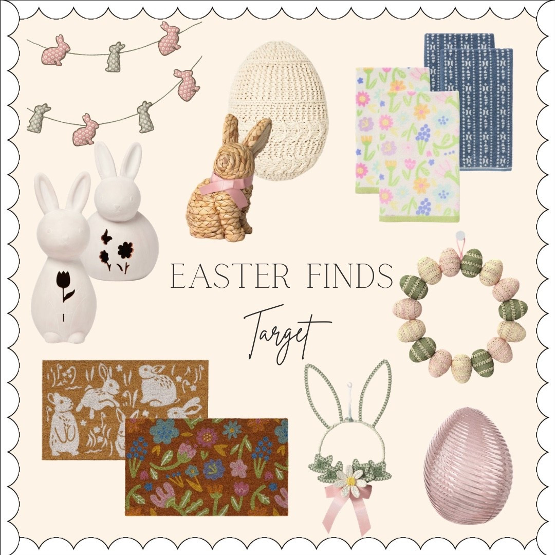 Easter at Target is always so good 🐣🤍 I’m loving all the soft pastels, sweet bunny details, and the prettiest spring touches this year. From wreaths and doormats to kitchen towels and little decorative accents — everything feels charming but still elevated.

Such cute, affordable pieces to refresh your home for spring or get ready for hosting.

#LTKfindsunder50 #LTKhome #LTKSeasonal
