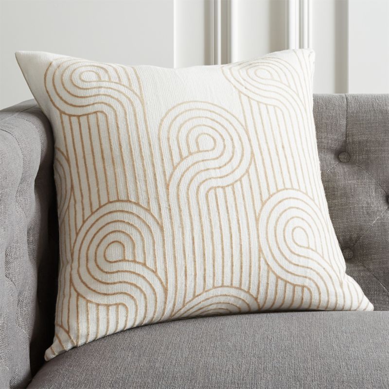 20" Swirls Pillow with Down-Alternative InsertCB2 Exclusive In stock and ready to ship.ZIP Code 7... | CB2