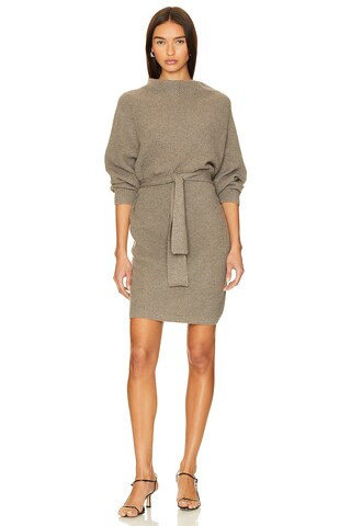 Brochu Walker Leith Belted Dress in Otter Melange from Revolve.com | Revolve Clothing (Global)
