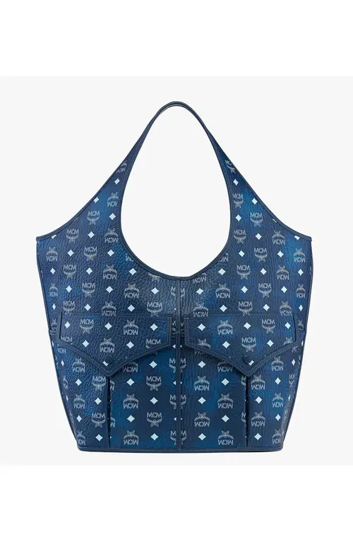 MCM Leni Shopper in Visetos in Blue at Nordstrom | Nordstrom