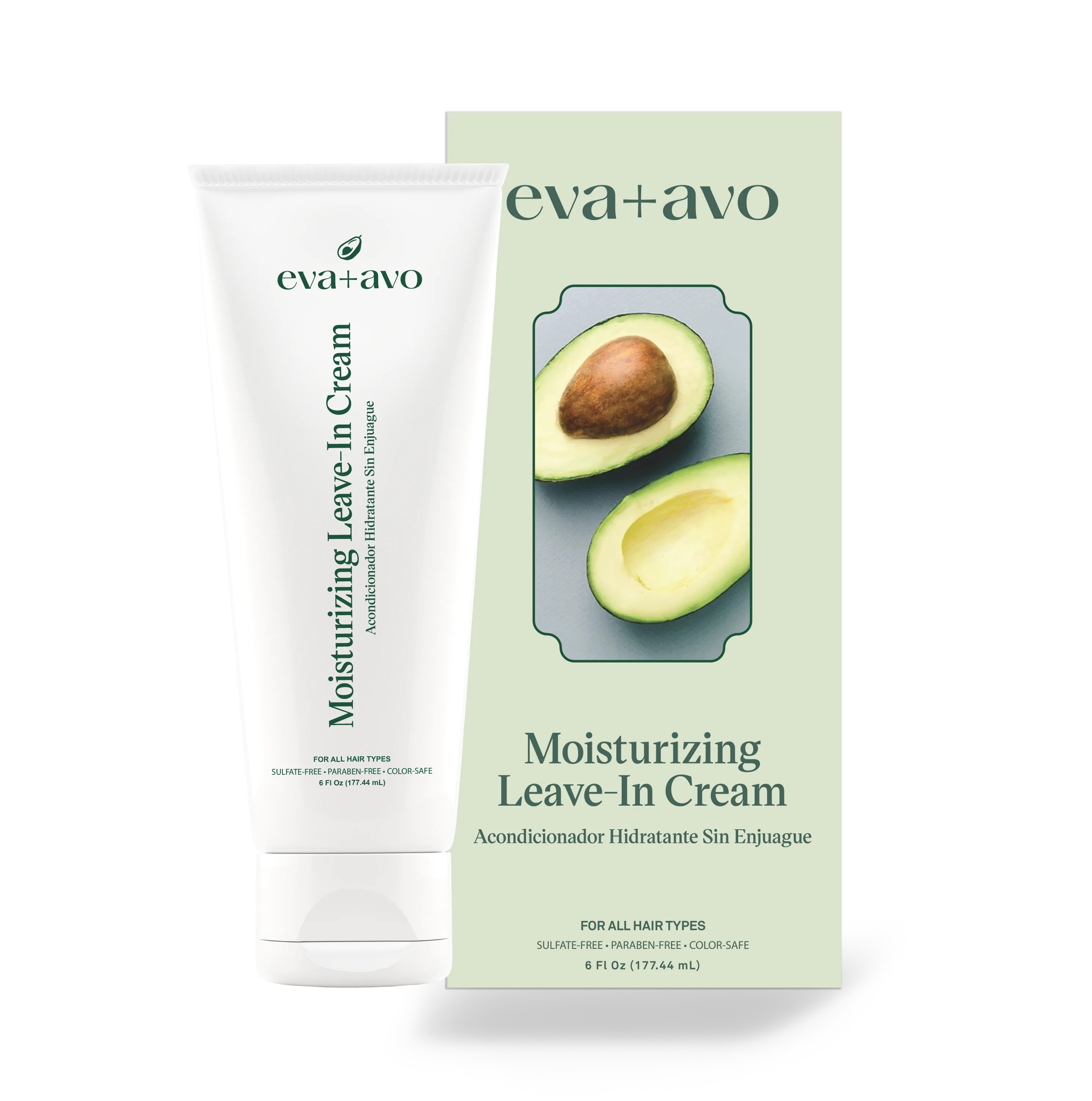 eva+avo Leave-In Cream, Avocado Oil Hair Conditioner, 6 fl oz - Walmart.com | Walmart (US)
