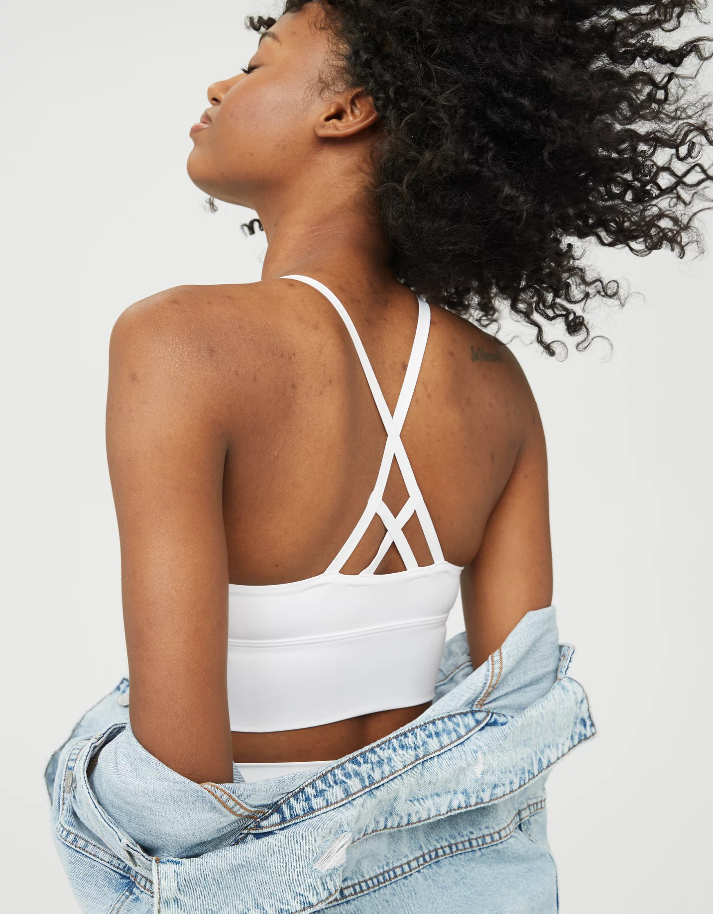 OFFLINE Real Me Strappy Back Sports Bra | American Eagle Outfitters (US & CA)