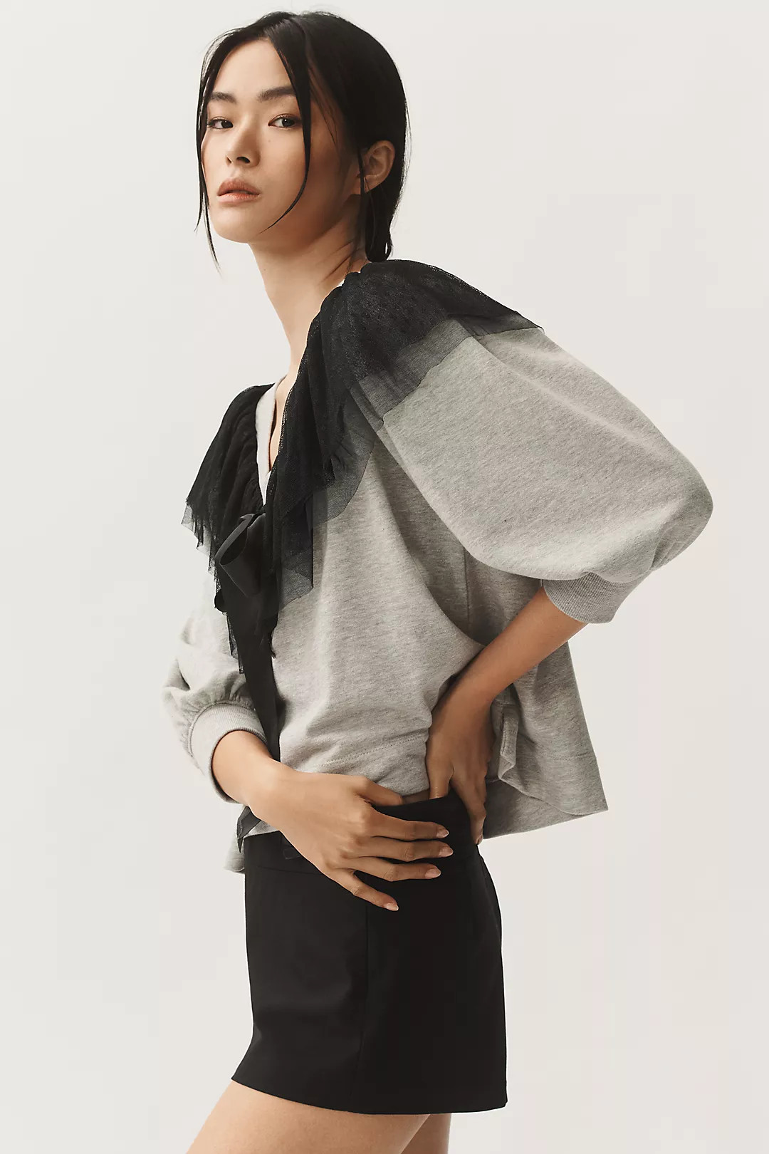 Maeve V-Neck Bow Sweater | Anthropologie (US)