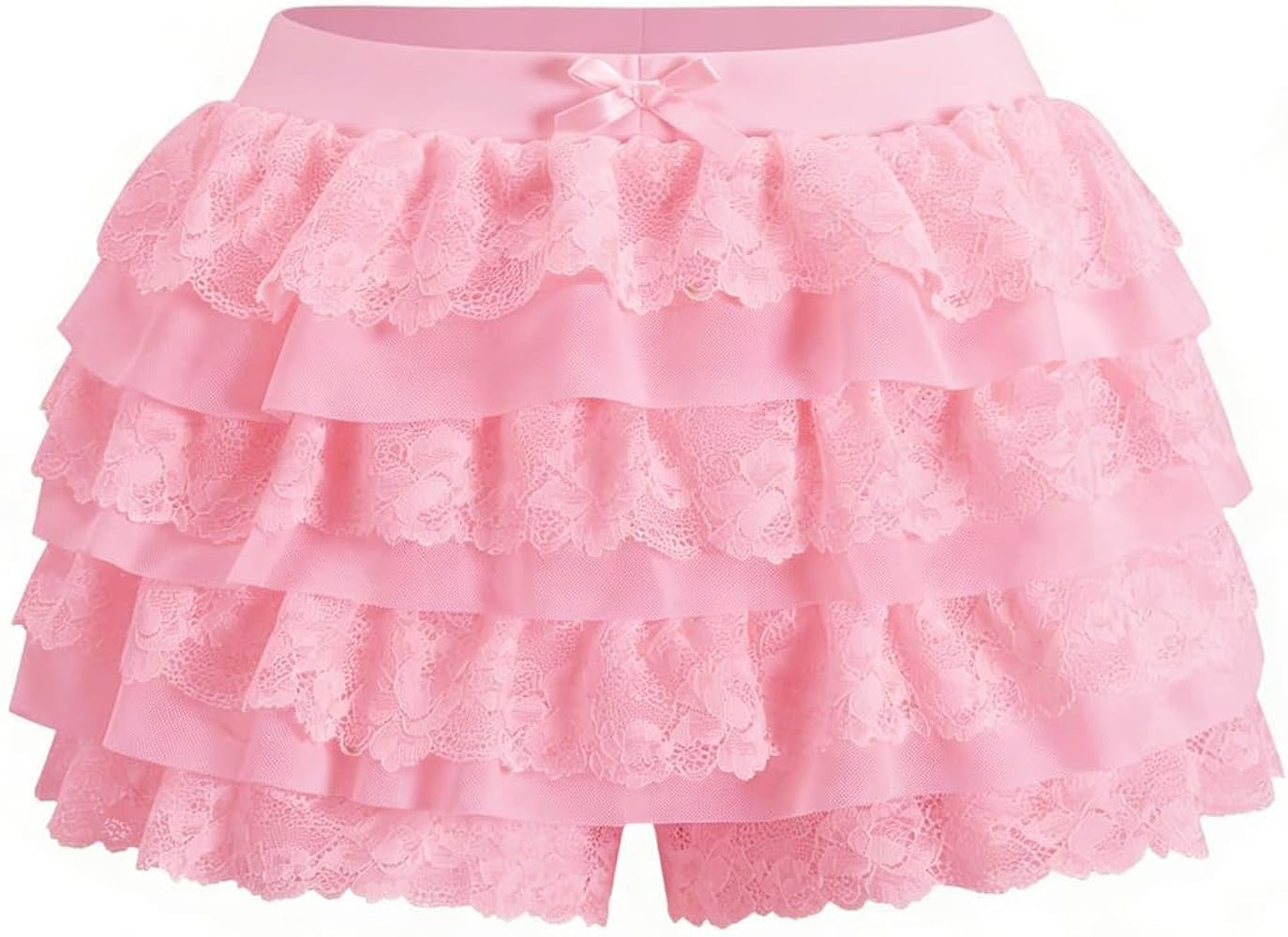 Women's Y2k Ruffle Shorts Lace Layer Bloomers Sexy Booty Mini Skirt Pumpkin Sweet Pettipants | Amazon (US)