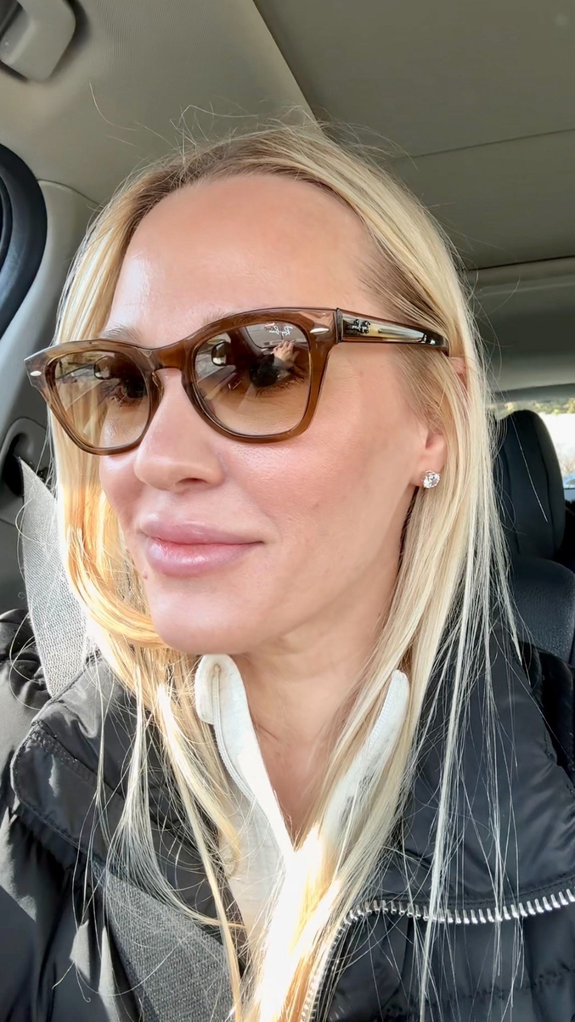 The everyday sunglasses and earrings I reach for everyday. 
Look like real diamonds, feel so lightweight but they aren’t.

#jewelry #fauxdiamonds #sunglasses 

#LTKdayinmylife #LTKootd #LTKgrwm