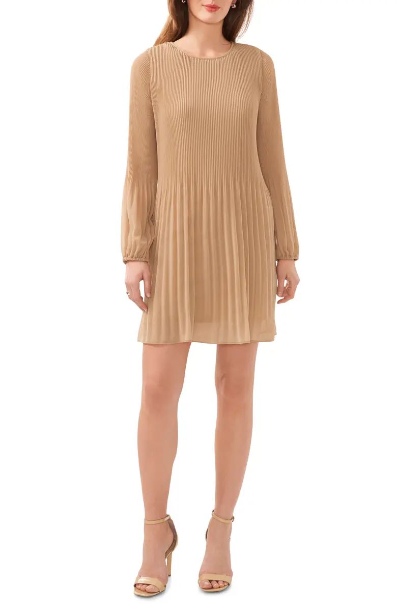 Plissé Long Sleeve Dress | Nordstrom