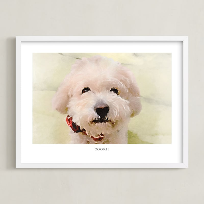 "Custom Pet Portrait with Text -Landscape" - Completely Custom Art by Minted. | Minted