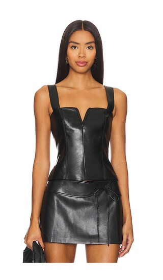 Amanda Uprichard Nia Top in Black. - size S | Revolve Clothing (Global)