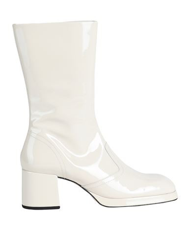 Miista Cass Beige Patent Boots Woman Knee boots Ivory Size 10.5 Goat skin | YOOX (US)