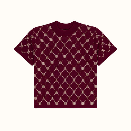 Monogram Tee - Bordeaux | EllandEmm