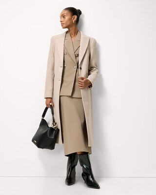 F&F Formal Coat in Neutral | Tesco F&F