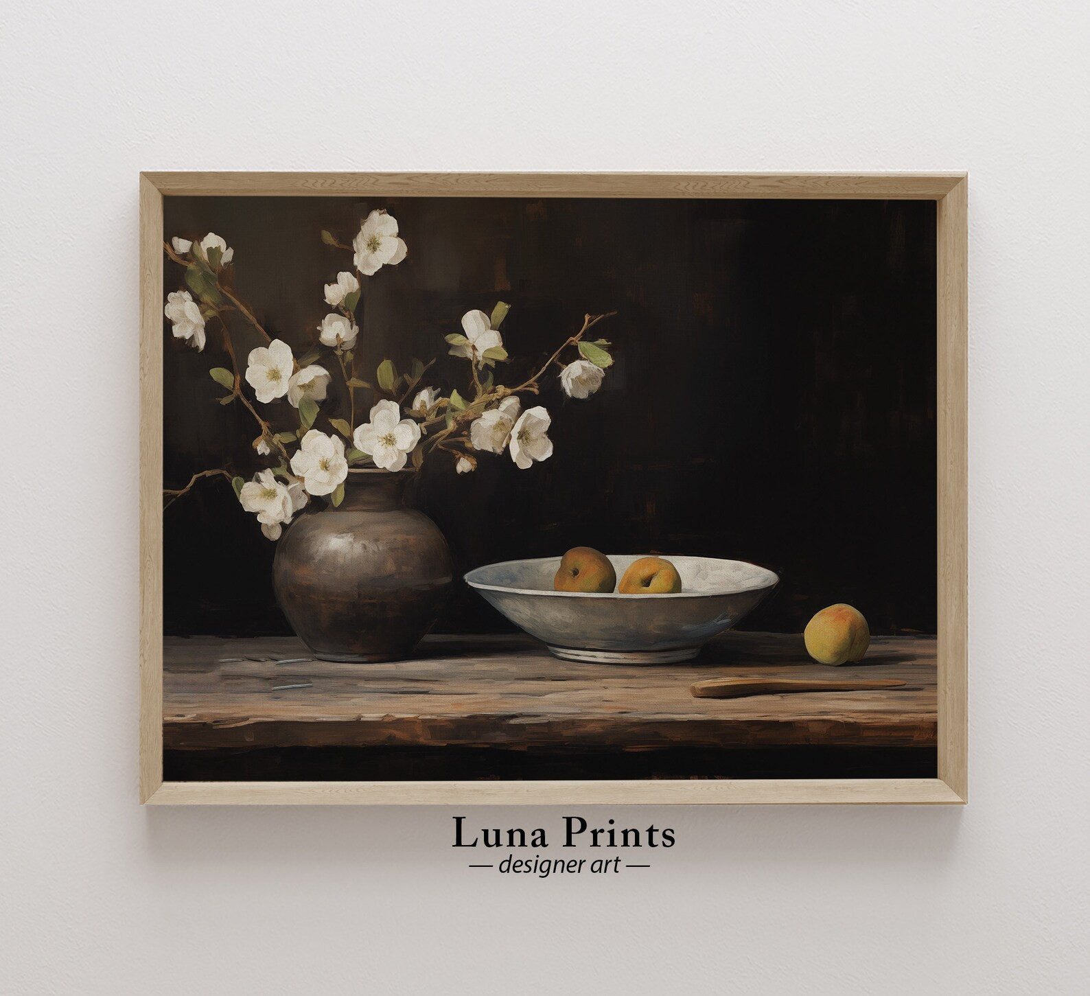 Moody Floral Painting, PRINTABLE ART, Vintage Fruit Still Life Art for Spring - Etsy | Etsy (US)