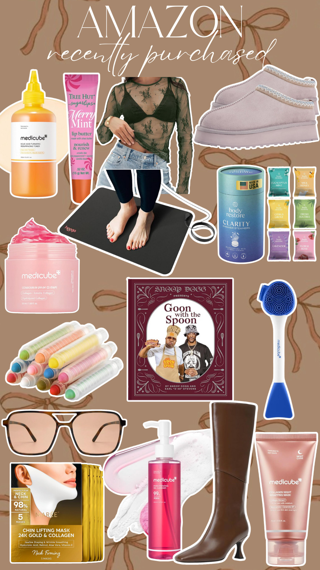 Amazon. recent purchases. in my cart. look for less. lace top. slippers. chalk. skincare. health. boots. sunglasses. chink masks. medicube.  

 #LTKFindsUnder50 #LTKFindsUnder100 #LTKBeauty