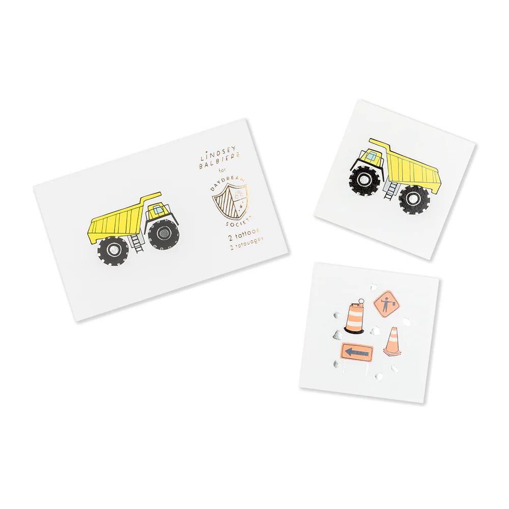 Under Construction Temporary Tattoos | Ellie and Piper