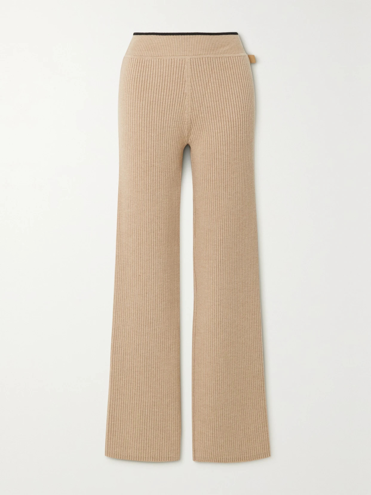 Loewe - Ribbed Wool Wide-leg Pants - Beige | NET-A-PORTER (UK & EU)
