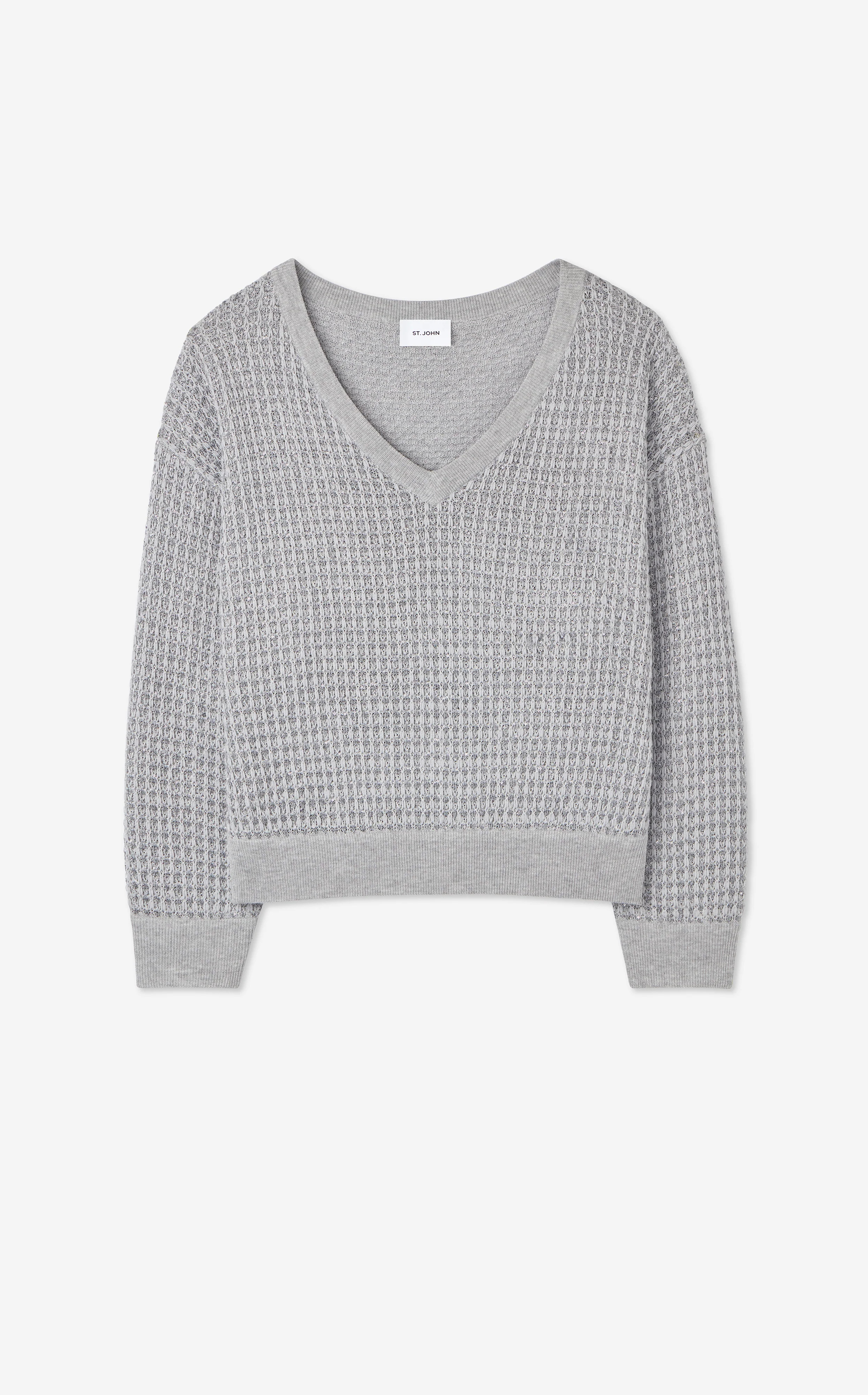Sequin Mesh Knit Sweater | St. John Knits
