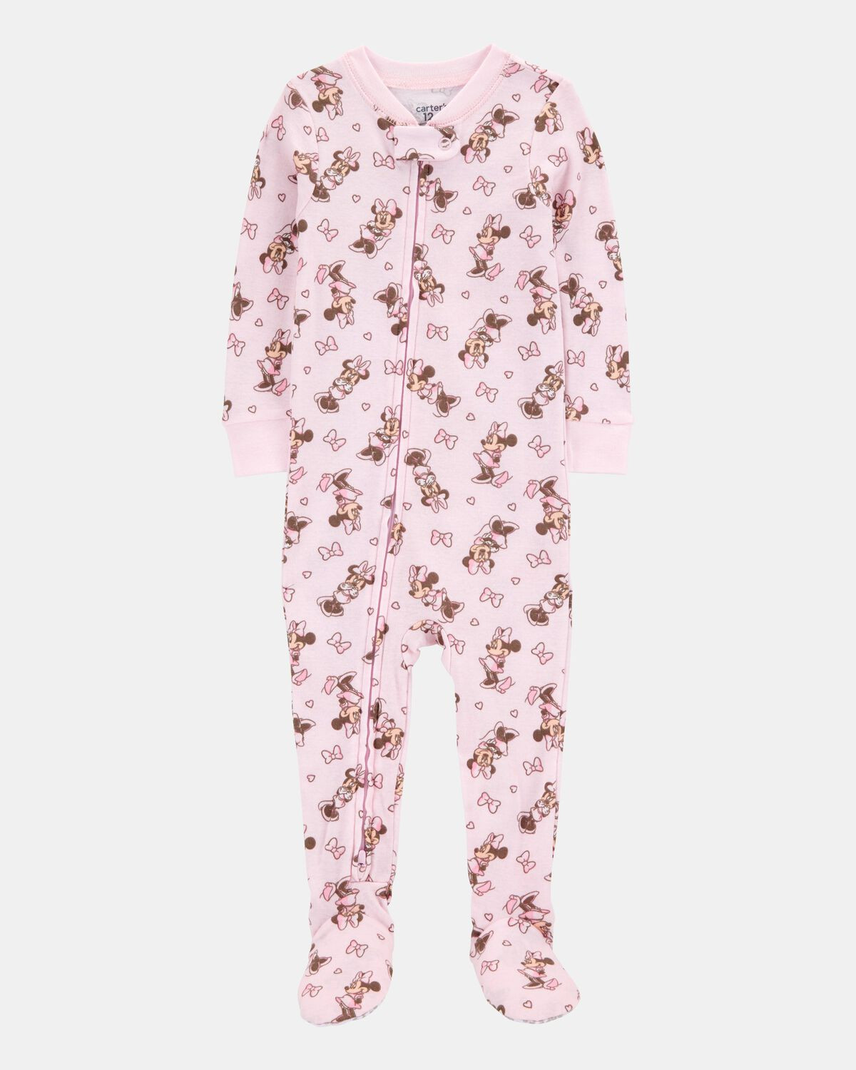 Baby Disney© Minnie Mouse Snug Fit Cotton Footie 1-Piece Pajamas - Pink | Carter's Inc