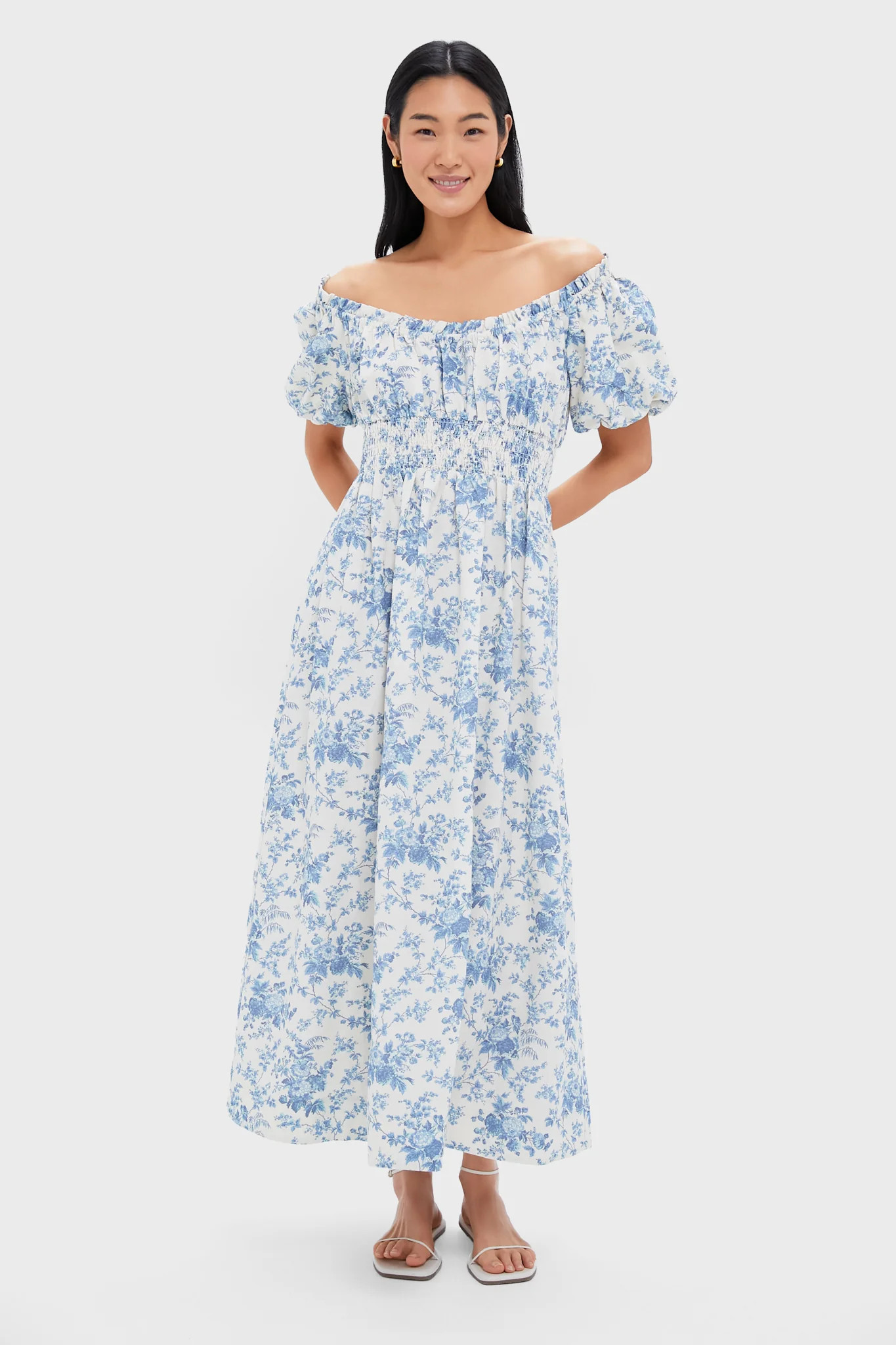 Forget Me Not Floral Adria Dress | Tuckernuck (US)