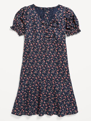 Fit and Flare Crepe Dress for Girls | Old Navy (US)