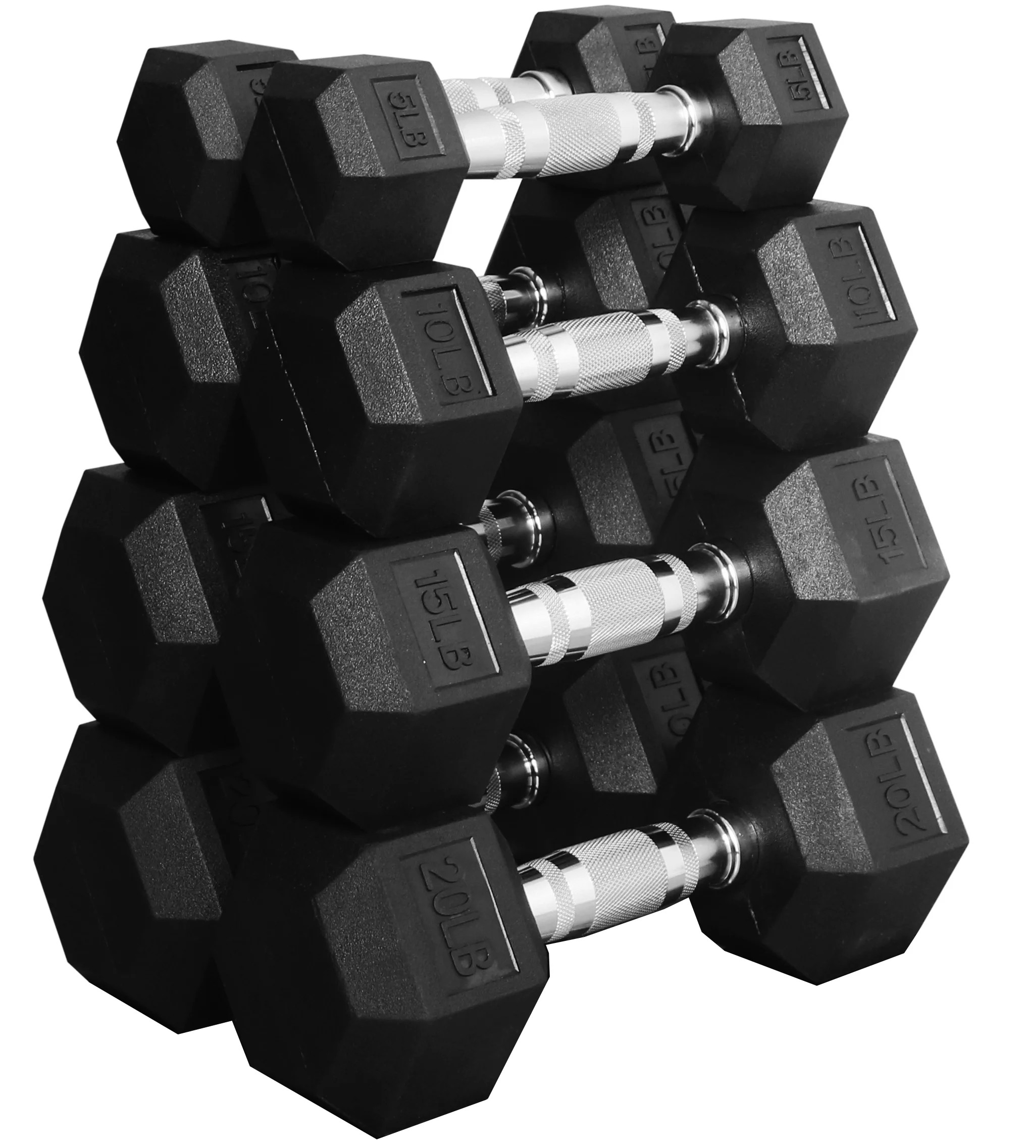 BalanceFrom Dumbbell Set, Pairs of 5 lb, 10 lb, 15 lb, and 20 lb | Walmart (US)