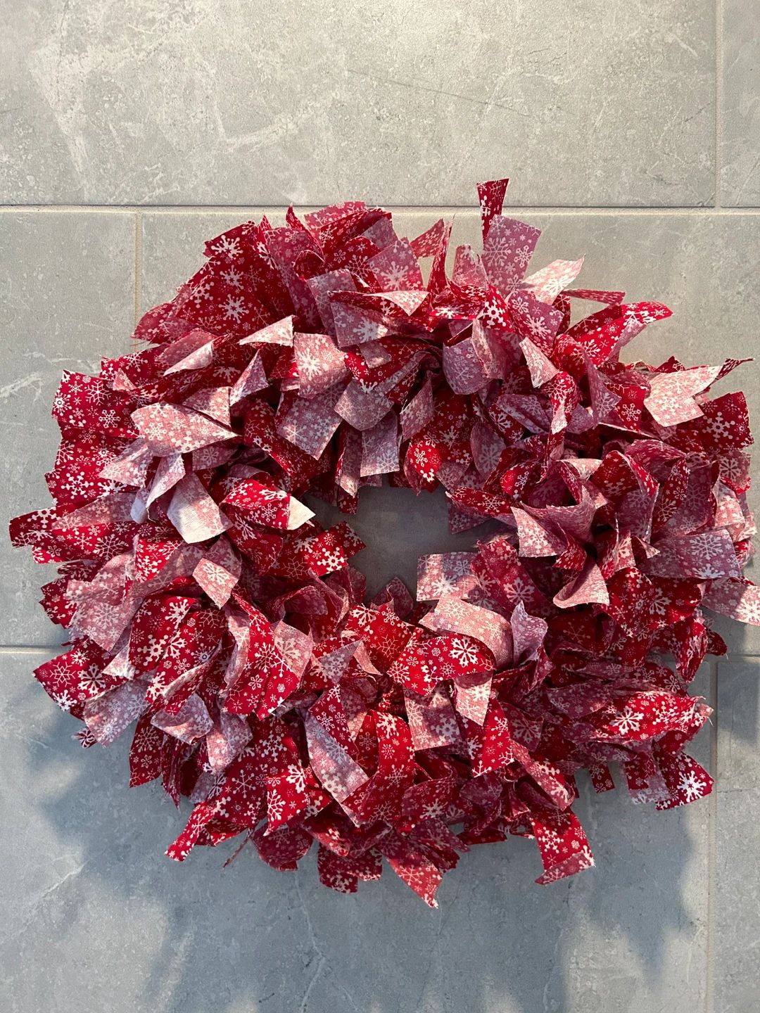 Holiday Rag Wreath | Christmas Decor | Winter Swag | Etsy (US)