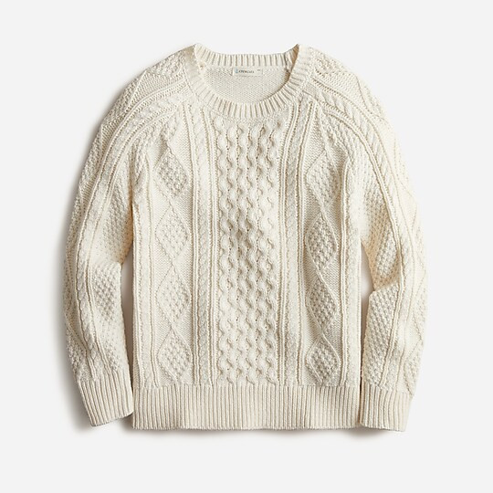 Boys' cable-knit fisherman sweater | J. Crew US