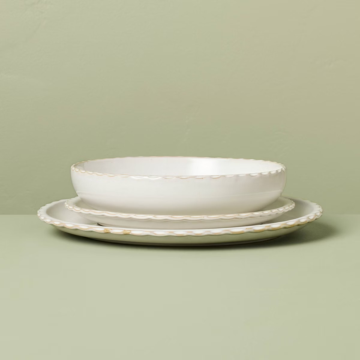 10.5" Stoneware Pinched Edge Dinner Plate - Hearth & Hand™ with Magnolia | Target