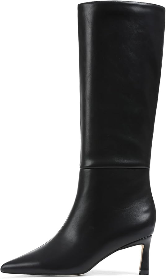 Uacllcau Knee High Boots for Women Pointed Toe Kitten Heel Tall Boots Womens Fashion Slip On Wide... | Amazon (US)