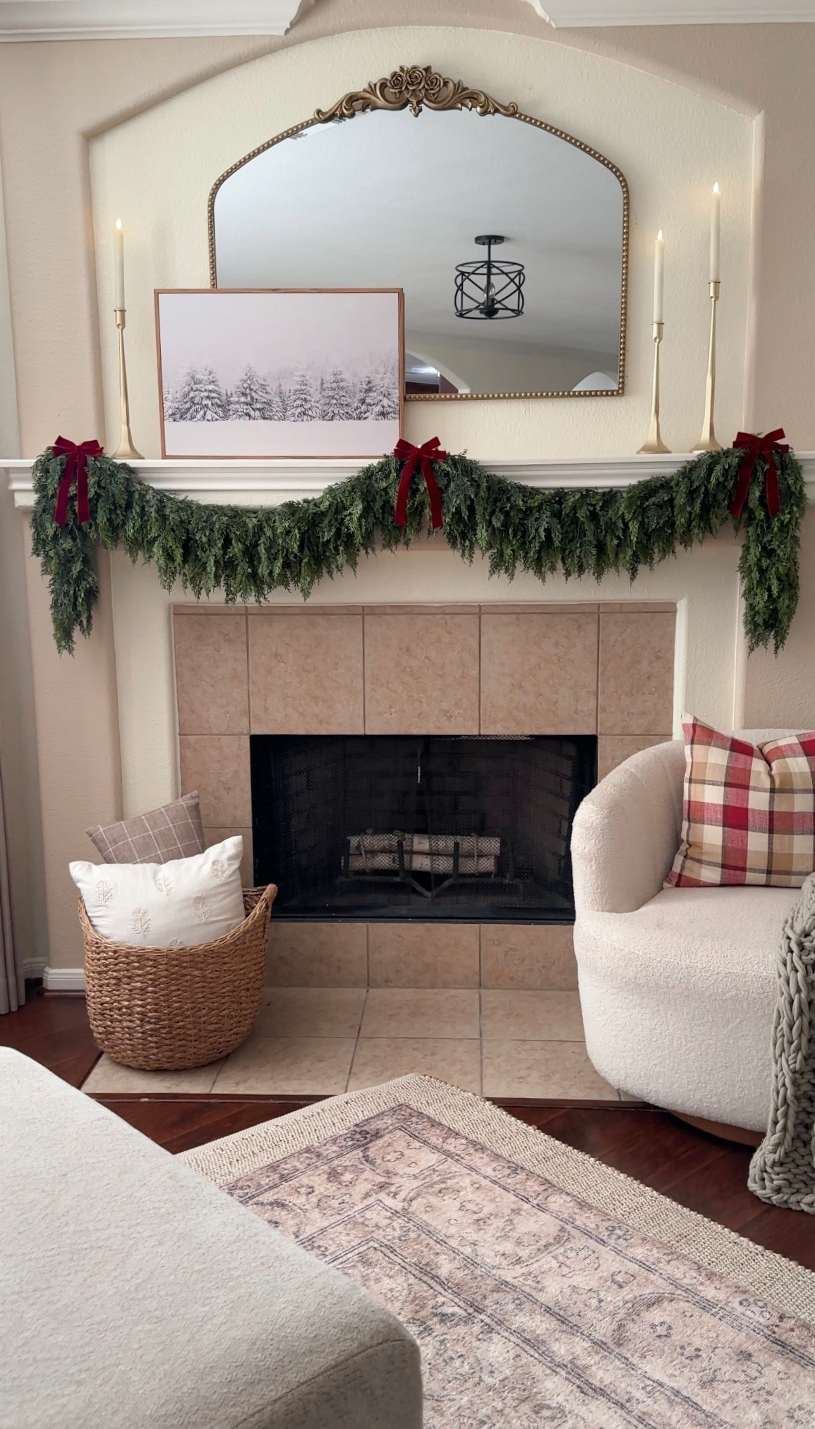 Vintage Christmas Mantel
This cedar garland is so full and fluffy! I only used one here! 

#LTKSeasonal #LTKHome #LTKHoliday
