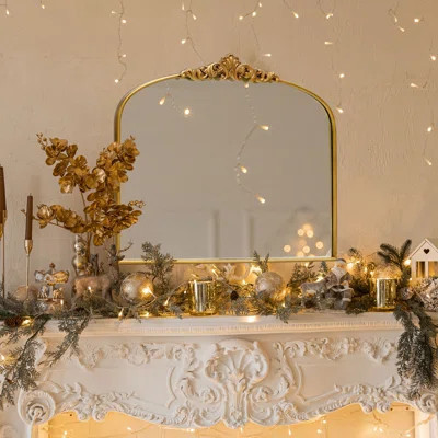 Kherington Antique Gold Arched Vintage Mirror | Wayfair North America