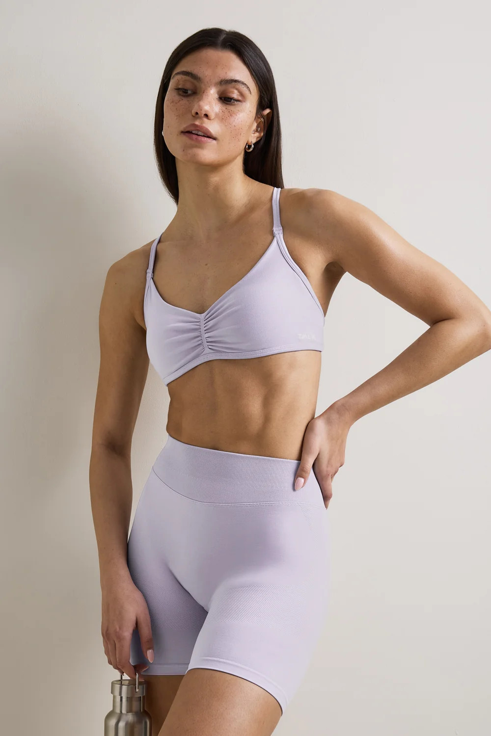 Sculpt Seamless Scrunch Cycling Shorts - Black Marl | TALA | TALA (UK)