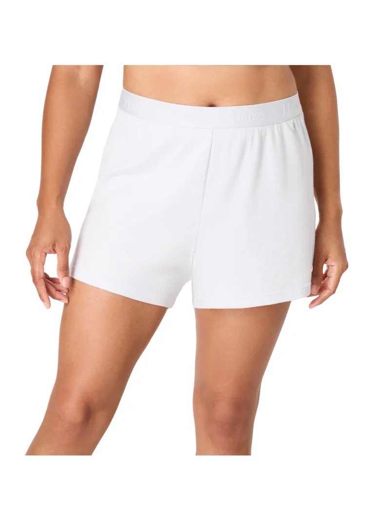 Hanes Originals Women's SuperSoft Comfywear Rib Sleep Shorts, Sizes S to 2X | Walmart (US)