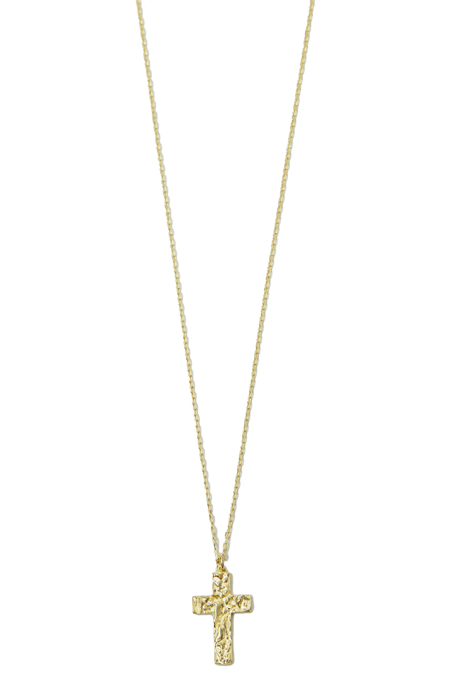 Argento Vivo Sterling Silver Molten Cross Pendant Necklace | Nordstrom | Nordstrom