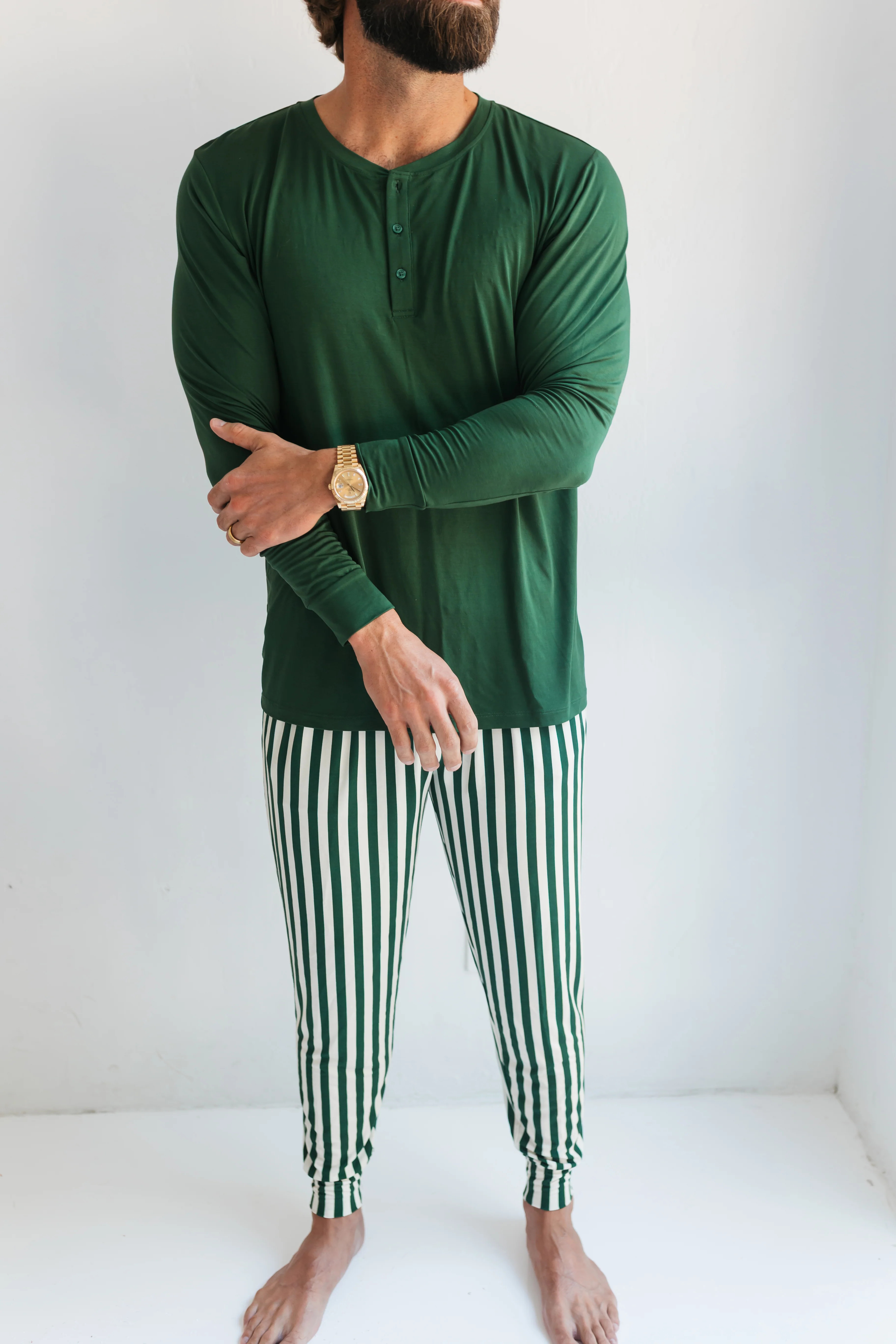 Green Stripe Men's Jogger | In My Jammers