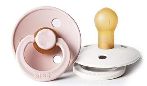 BIBS Baby Pacifier | BPA-Free Natural Rubber | Made in Denmark | Ivory & Blush 2-Pack (18-36 Mont... | Amazon (US)