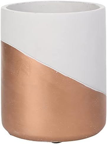 MyGift 6.7 Inch Modern Round Concrete Utensil Holder for Kitchen Counter, Cooking Tool Storage Crock | Amazon (US)