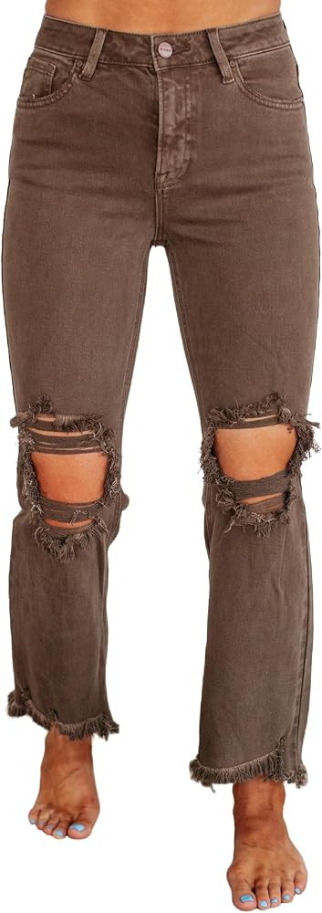 Wild Oak Boutique Rudy Risen Jeans - Brown | Amazon (US)