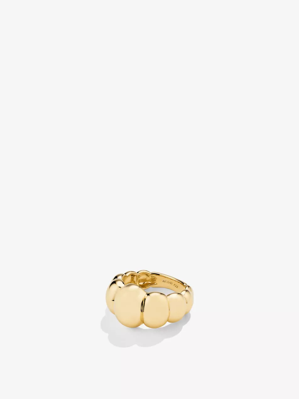 Puffy Charlotte 18ct yellow gold-plated vermeil sterling-silver ring | Selfridges