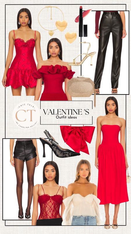 Valentine’s outfit ideas via Revolve! 
Date night outfit, red top, red dress, red outfit, coquette

#LTKfindsunder100 #LTKfindsunder50 #LTKstyletip
