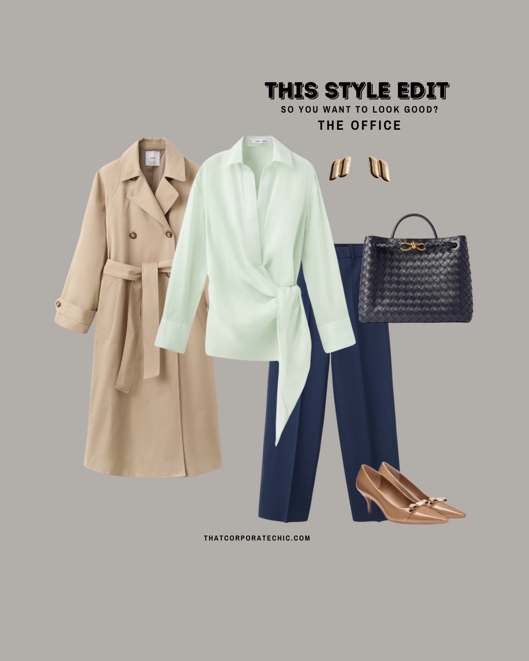 business casual workwear
Workwear colour combo: Mint + navy + beige

Workwear inspiration 
Office style
Office wear look
Business casual workwear ideas 
Corporate style ideas for the office
Work blouse
Work heels
Spring outerwear 
Work bag

#LTKworkwear #LTKspring #LTKstyletip