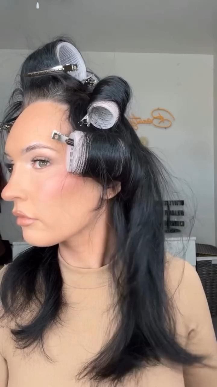 tried rollers for the first time and I’m actually obsessed. Once I got them in, I realized school pick up was 15 mins away so didn’t get to leave them in long. 

Send me all the roller tips! How long do you leave yours in for? I’ll be leaving mine in way longer next time! And, do you added product to your hair before, during or after AND which products do you love?! 

Roller set from @bombayhair ✨ comment ROLLER for the link

#rollersetresults #rollersettutorial #hairrollers #volumehair #bombayhair